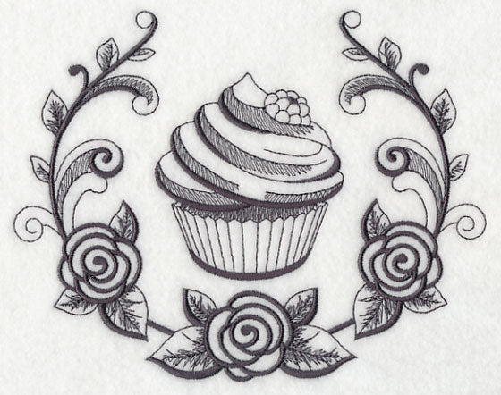 Cupcake and Sugar Flower Laurel