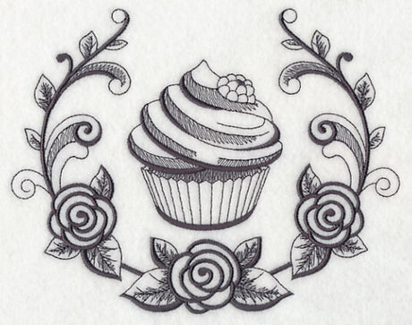 Cupcake and Sugar Flower Laurel