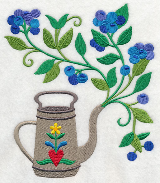 Blueberries and Watering Can