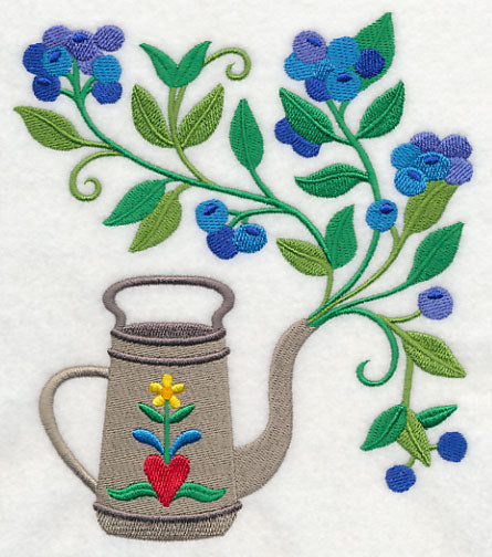 Blueberries and Watering Can