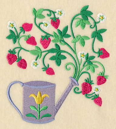 Strawberries and Watering Can
