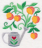 Peaches and Watering Can