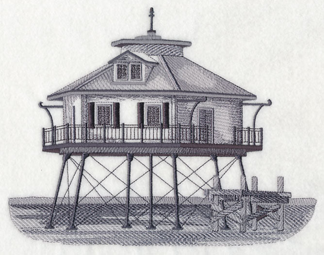 Middle Bay Lighthouse Sketch (Alabama)