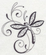Inky Dragonfly and Swirls 2