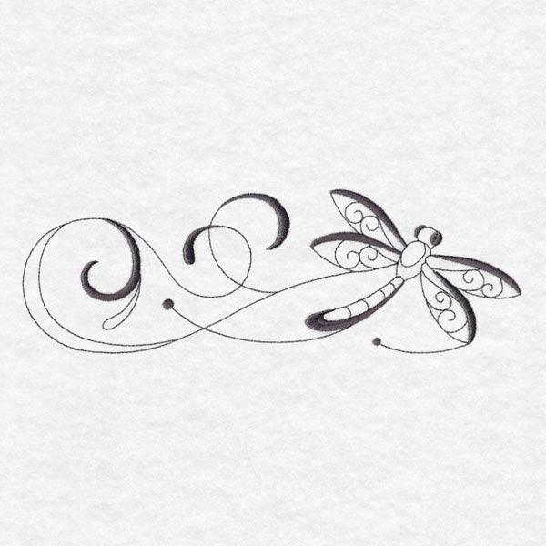 Inky Dragonfly Border