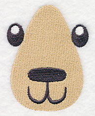 Jackie Bear Face (Smiling)