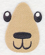 Jackie Bear Face (Smiling)