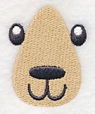 Jackie Bear Face (Smiling)