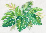 Tropical Leaves in Watercolor 1