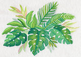 Tropical Leaves in Watercolor 1