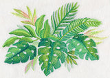 Tropical Leaves in Watercolor 1