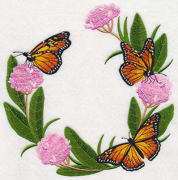 Monarchs and Milkweed Wreath