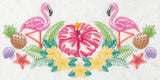 Tropical Flamingo and Flowers