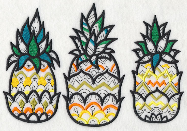 Pineapple Trio (Blackwork)