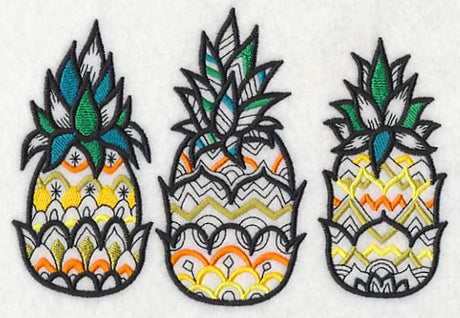 Pineapple Trio (Blackwork)