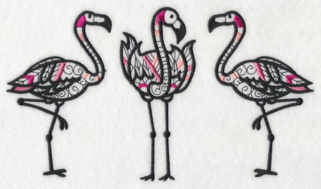 Flamingo Trio (Blackwork)