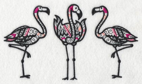 Flamingo Trio (Blackwork)