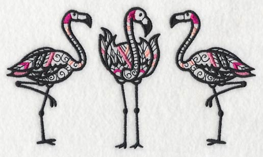 Flamingo Trio (Blackwork)