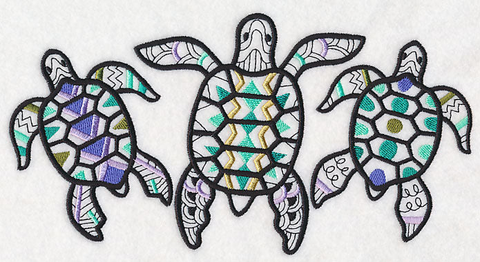 Sea Turtle Trio (Blackwork)