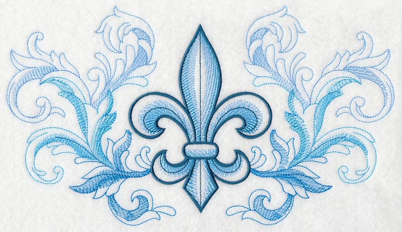 Fleur de Lis with Baroque Background
