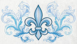 Fleur de Lis with Baroque Background