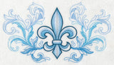 Fleur de Lis with Baroque Background