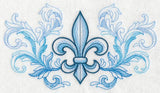 Fleur de Lis with Baroque Background
