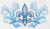 Fleur de Lis with Baroque Background