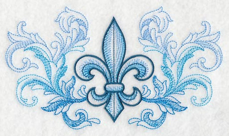Fleur de Lis with Baroque Background