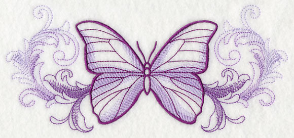 Butterfly with Baroque Background