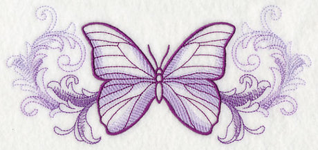 Butterfly with Baroque Background