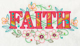 Faith with Vintage Flower Fade