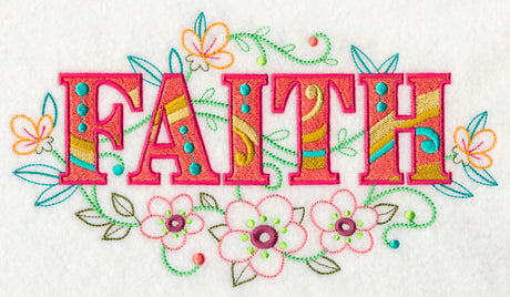 Faith with Vintage Flower Fade