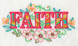 Faith with Vintage Flower Fade
