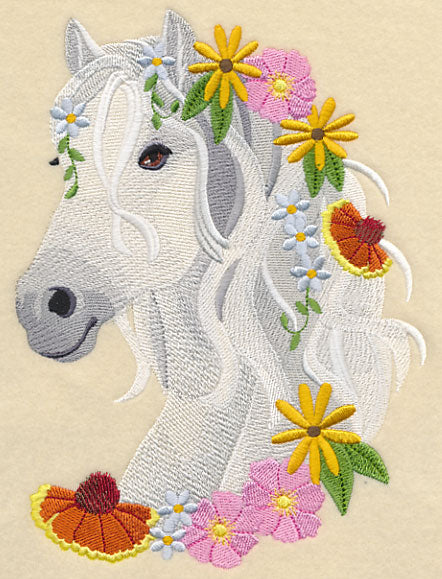 Horse in Wildflowers
