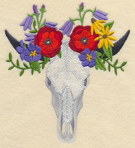 Skull in Wildflowers