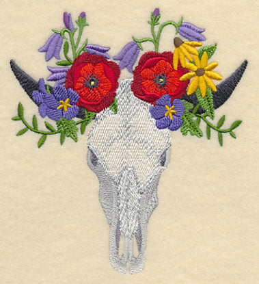 Skull in Wildflowers