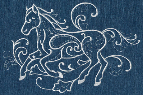 Running Horse (Whitework)