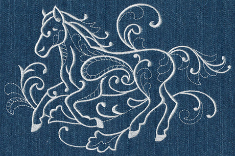 Running Horse (Whitework)