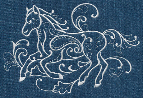 Running Horse (Whitework)