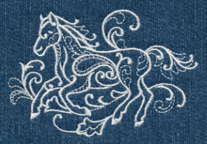 Running Horse (Whitework)