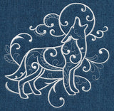Howling Coyote (Whitework)