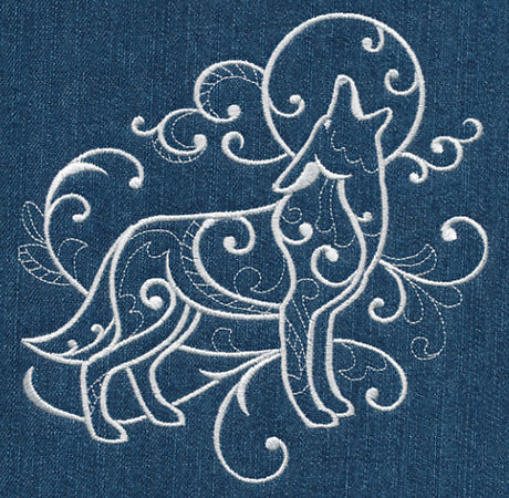 Howling Coyote (Whitework)