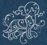 Howling Coyote (Whitework)