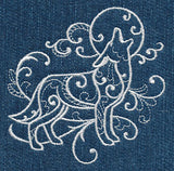 Howling Coyote (Whitework)