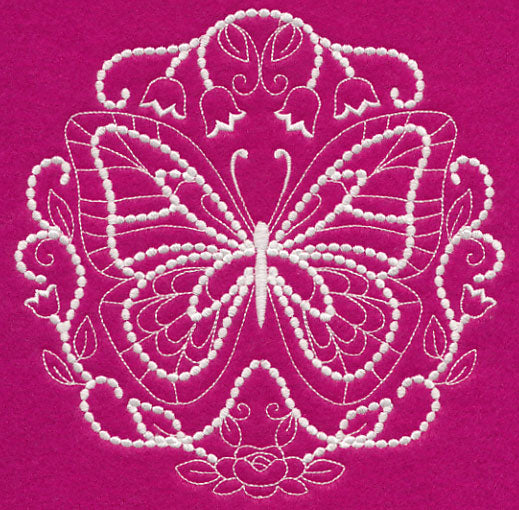 Flutterby Flourish (Candlewicking)