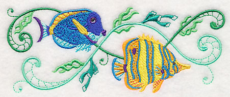 Tropical Fish Potpourri Border