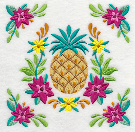 Pineapple and Flower Frame