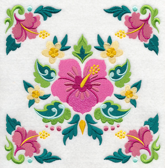 Hibiscus and Tropical Frame