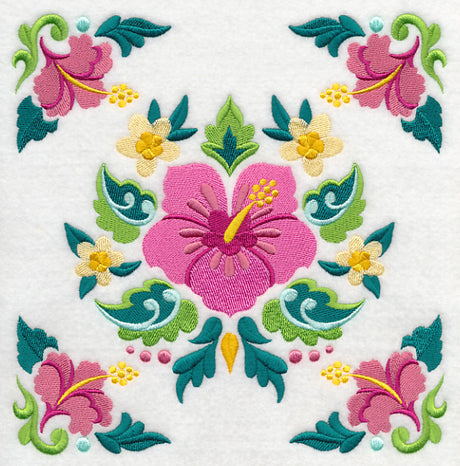 Hibiscus and Tropical Frame